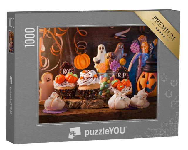 Puzzel 1000 stukjes „Snoepjes voor het Halloweenfeest“