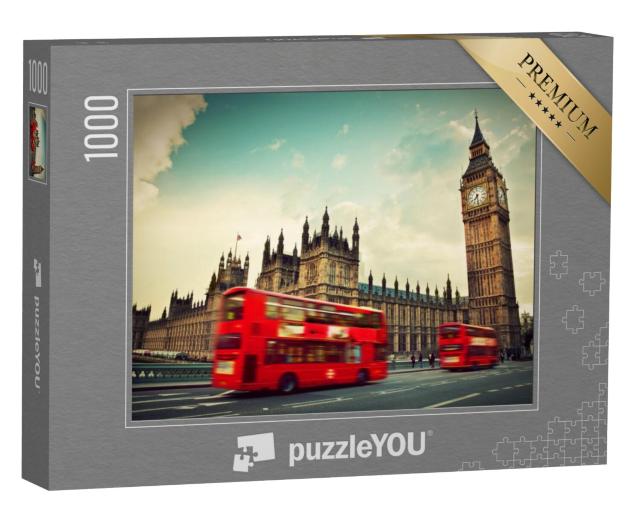 Puzzel 1000 stukjes „De rode bussen van Londen“