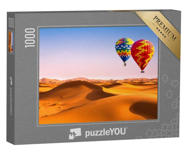 Puzzel 1000 stukjes „Uitzicht op zandduinen in Marokko“