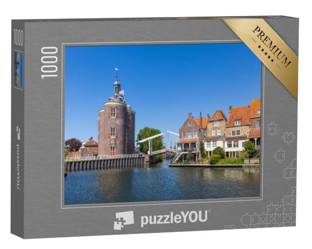 Puzzel 1000 stukjes „Het schilderachtige stadsbeeld van Enkhuizen, een van de belangrijkste havensteden van Nederland“