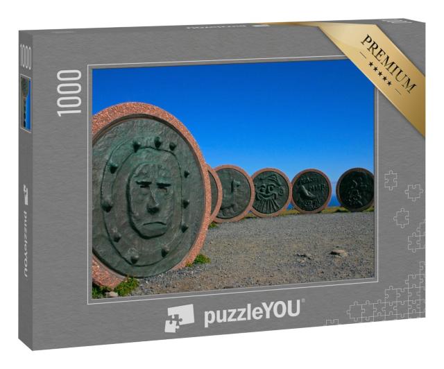 Puzzle 1000 Teile „Denkmal der Kinder der Welt, Nordkap, Norwegen“