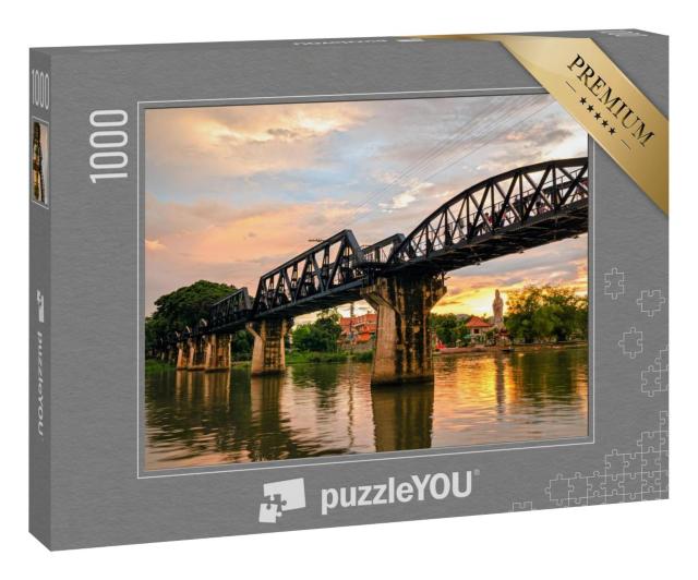 Puzzle 100 Teile „Kanchanaburi, die Brücke am Fluss Kwai in Thailand“