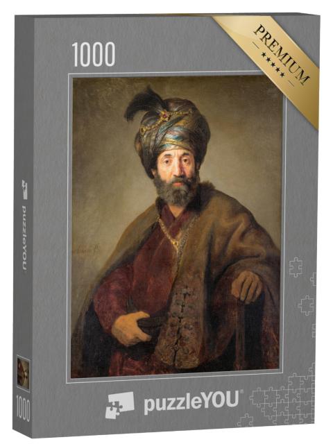 Puzzel 1000 stukjes „Rembrandt - Man in oosters kostuum 2“