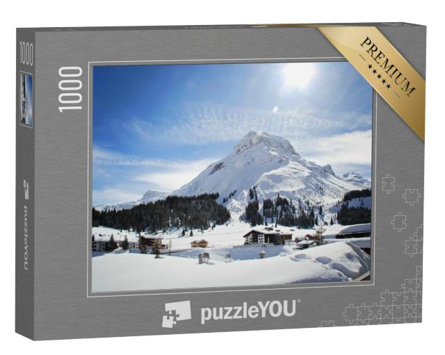 Puzzel 1000 stukjes „Het betoverende dorpje Lech in Oostenrijk“