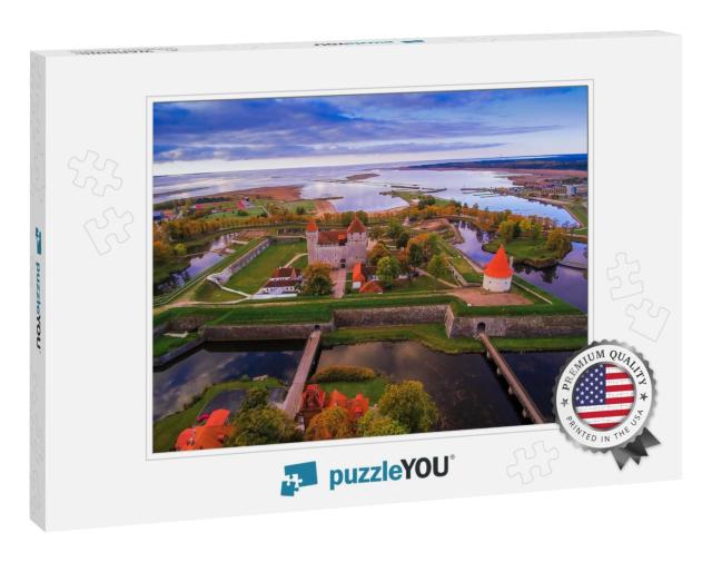 Aerial View of the Saaremaa City with the Castle in the M... Jigsaw Puzzle