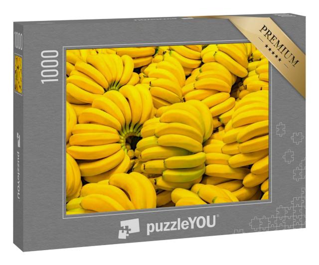 Puzzle 100 Teile „Frische Banane auf dem Obstmarkt“