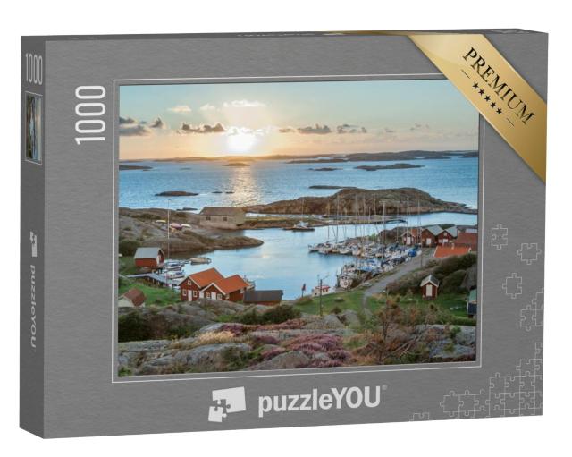 Puzzel 1000 stukjes „Vissershaven van de Zweedse archipel, eiland Ramsoe“