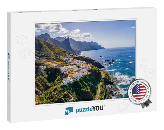 Landscape with Coastal Village At Tenerife, Canary Island... Jigsaw Puzzle