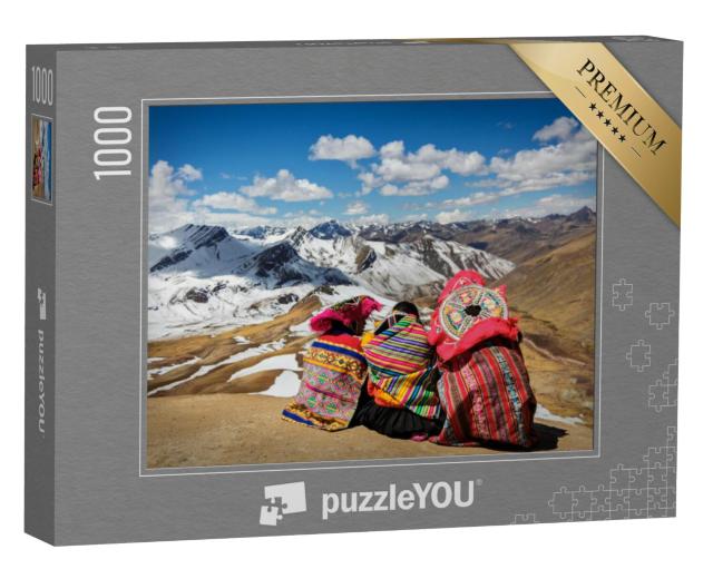 Puzzel 1000 stukjes „Peru: Mensen bezoeken de Andes en hun landschap“