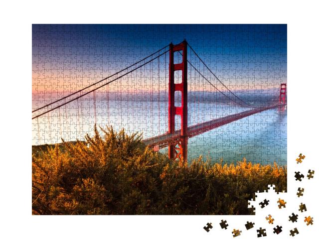 Puzzle 1000 Teile „Die Golden Gate Bridge in San Francisco, Kalifornien“