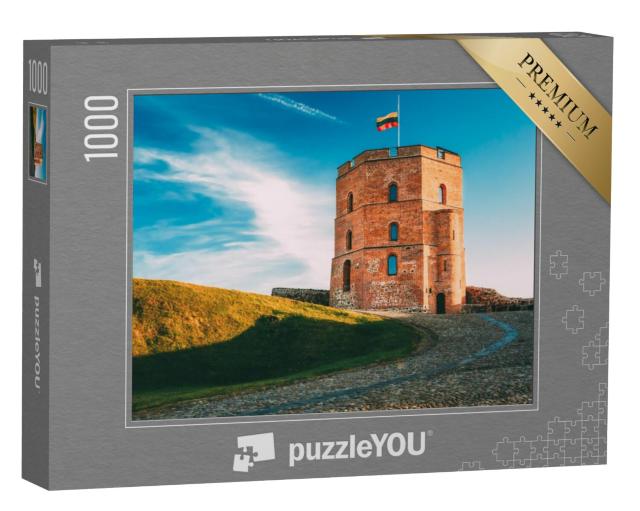 Puzzel 1000 stukjes „Gediminas toren in Vilnius in de zomer, Litouwen“