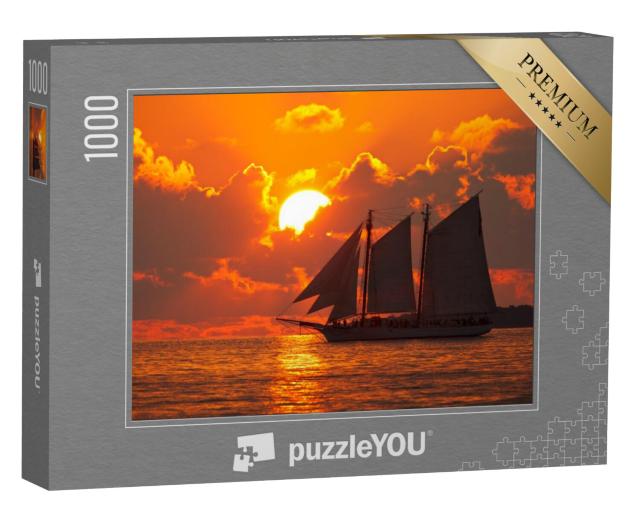 Puzzel 1000 stukjes „Zeilen bij zonsondergang, Key West“