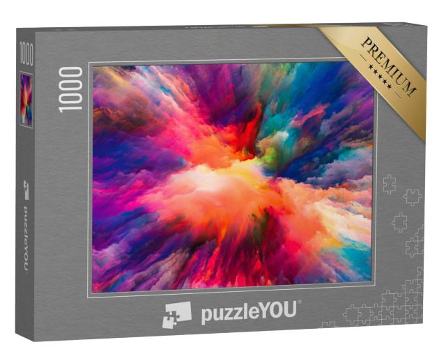 Puzzel 1000 stukjes „Color Splash serie, fractale kleur en rijke textuur“