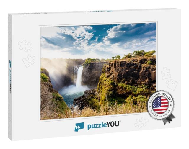 The Victoria Falls is the Largest Curtain of Water in the... Jigsaw Puzzle