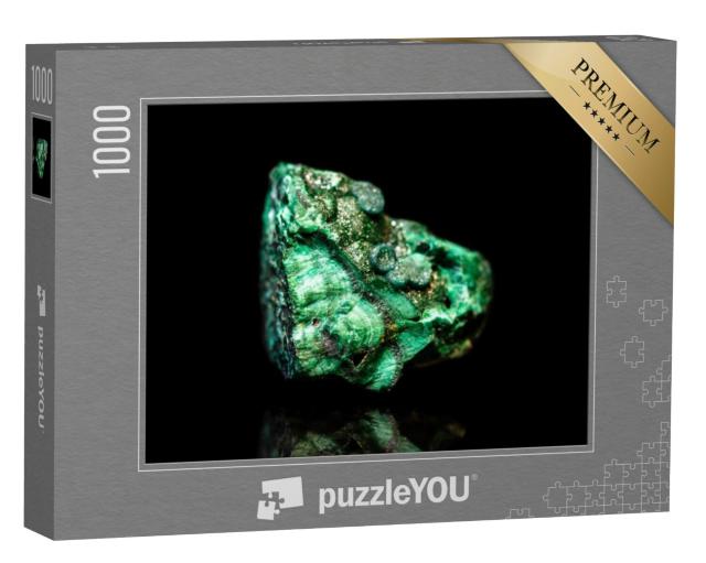 Puzzel 1000 stukjes „Groene ruwe malachiet: mineraalsteen“