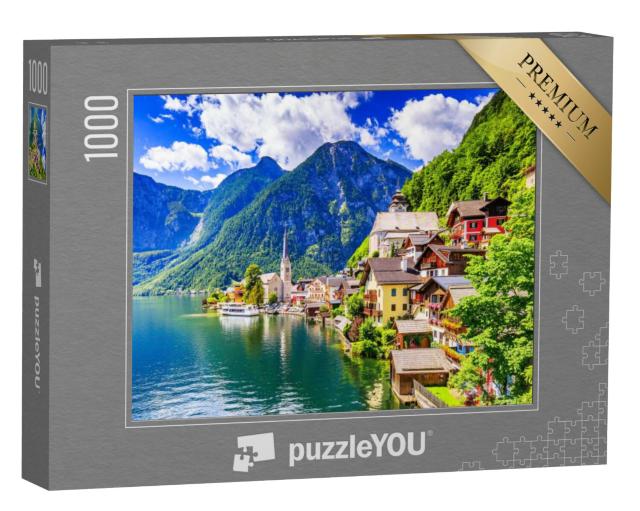 Puzzel 1000 stukjes „Hallstatt, Oostenrijk: bergdorp in de Alpen“