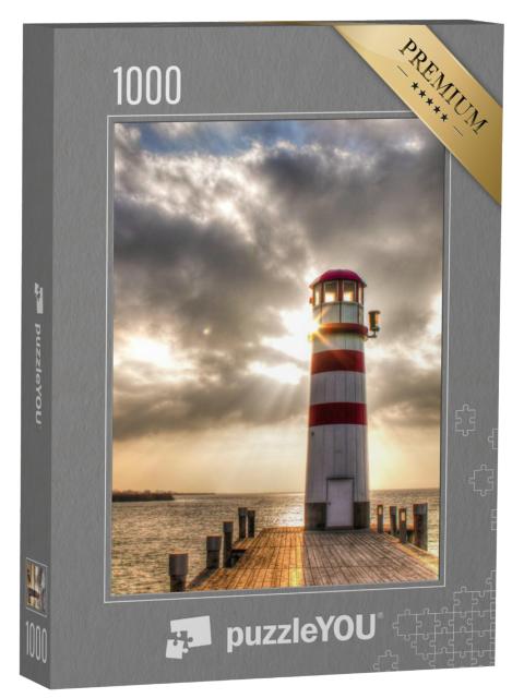 Puzzel 1000 stukjes „Vuurtoren in een prachtige zonsondergang“