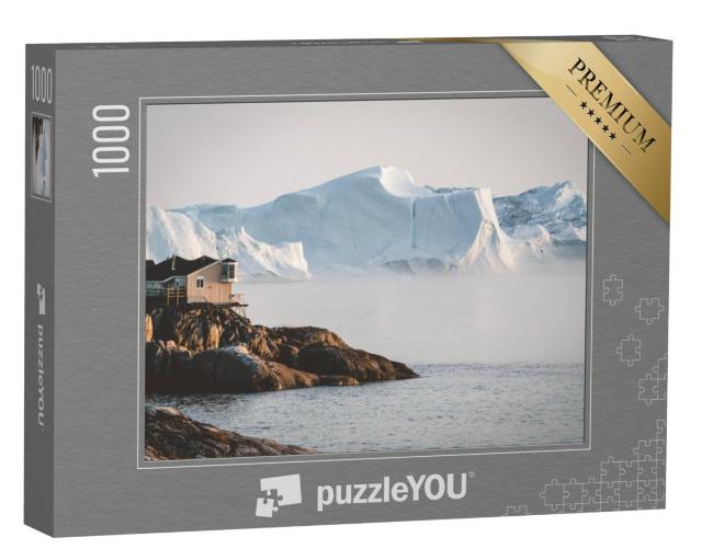 Puzzel 1000 stukjes „Ilulissat, arctische stad bij zonsopgang, Groenland“