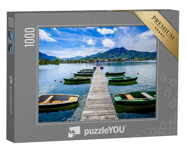 Puzzel 1000 stukjes „Landschap aan het meer Tegernsee, Beieren“