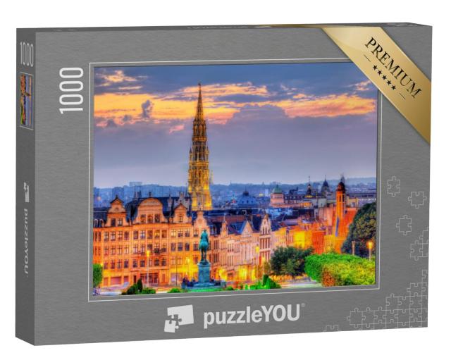 Puzzel 1000 stukjes „Brussel in de avond“