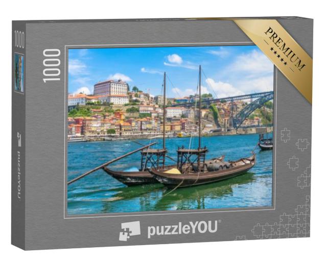 Puzzel 1000 stukjes „Prachtig uitzicht op de rivier de Douro, Porto, Portugal“