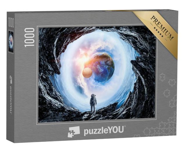 Puzzel 1000 stukjes „Ruimte en astronaut“