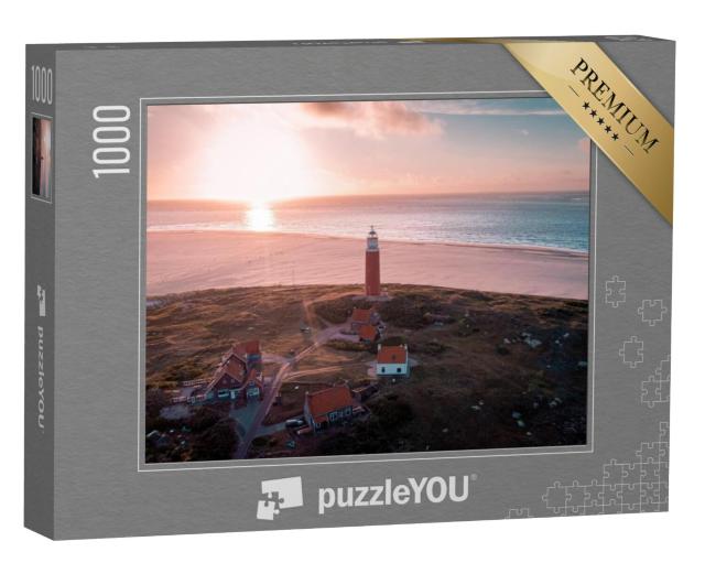 Puzzel 1000 stukjes „Texel: luchtfoto vanaf een vuurtoren, Nederland“