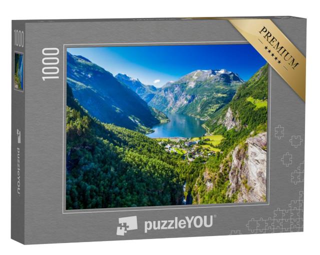 Puzzel 1000 stukjes „Geirangerfjord in Noorwegen“