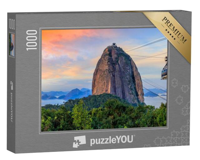 Puzzel 1000 stukjes „Kabelbaan en Suikerbroodberg in Rio de Janeiro“