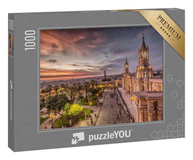 Puzzle 100 Teile „Arequipa Sonnenuntergang Peru“