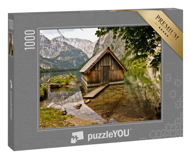 Puzzle 1000 Teile „Haus am See, Bayern, Deutschland“