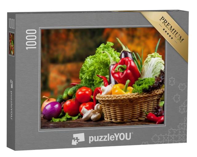 Puzzel 1000 stukjes „Kleurrijke mix van verschillende groenten“