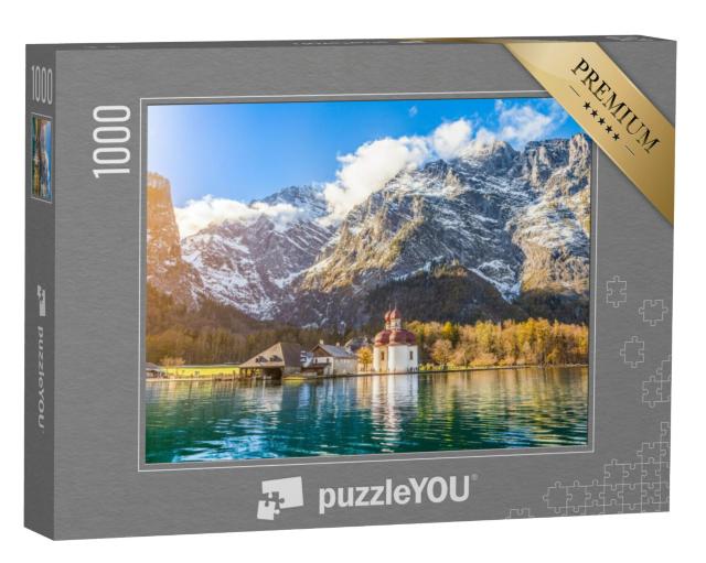 Puzzel 1000 stukjes „Pittoresk berglandschap bij Königssee in Beieren, Duitsland“