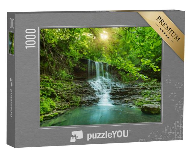 Puzzel 1000 stukjes „Waterval in het regenwoud“