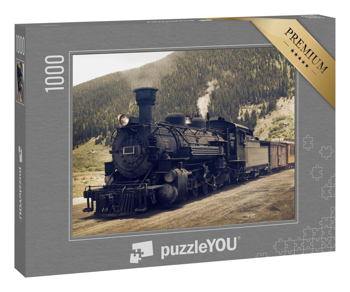 Puzzle 1000 Teile „Vintage-Dampfzug“
