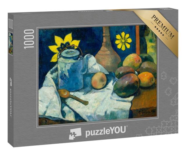 Puzzle 1000 Teile „Paul Gauguin - Stilleben mit Teekanne und Obst“