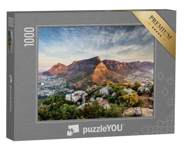 Puzzel 1000 stukjes „Tafelberg bij zonsondergang“