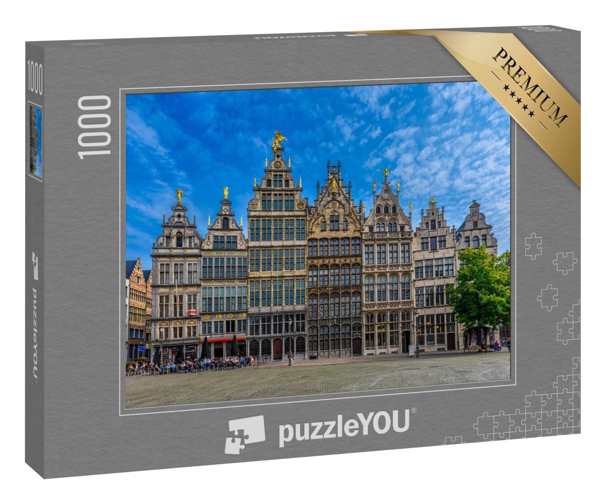 Puzzle 1000 Teile „Der historische Grote Markt von Antwerpen, Belgien“