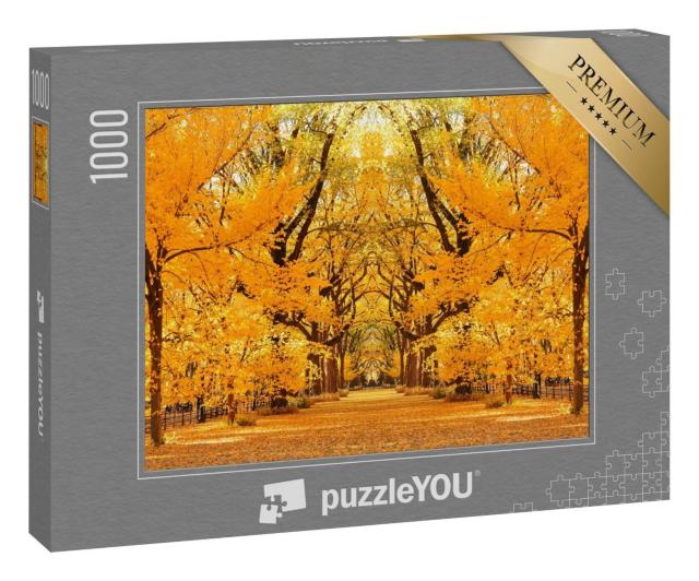 Puzzle 100 Teile „Central Park Herbst in Midtown Manhattan New York City“