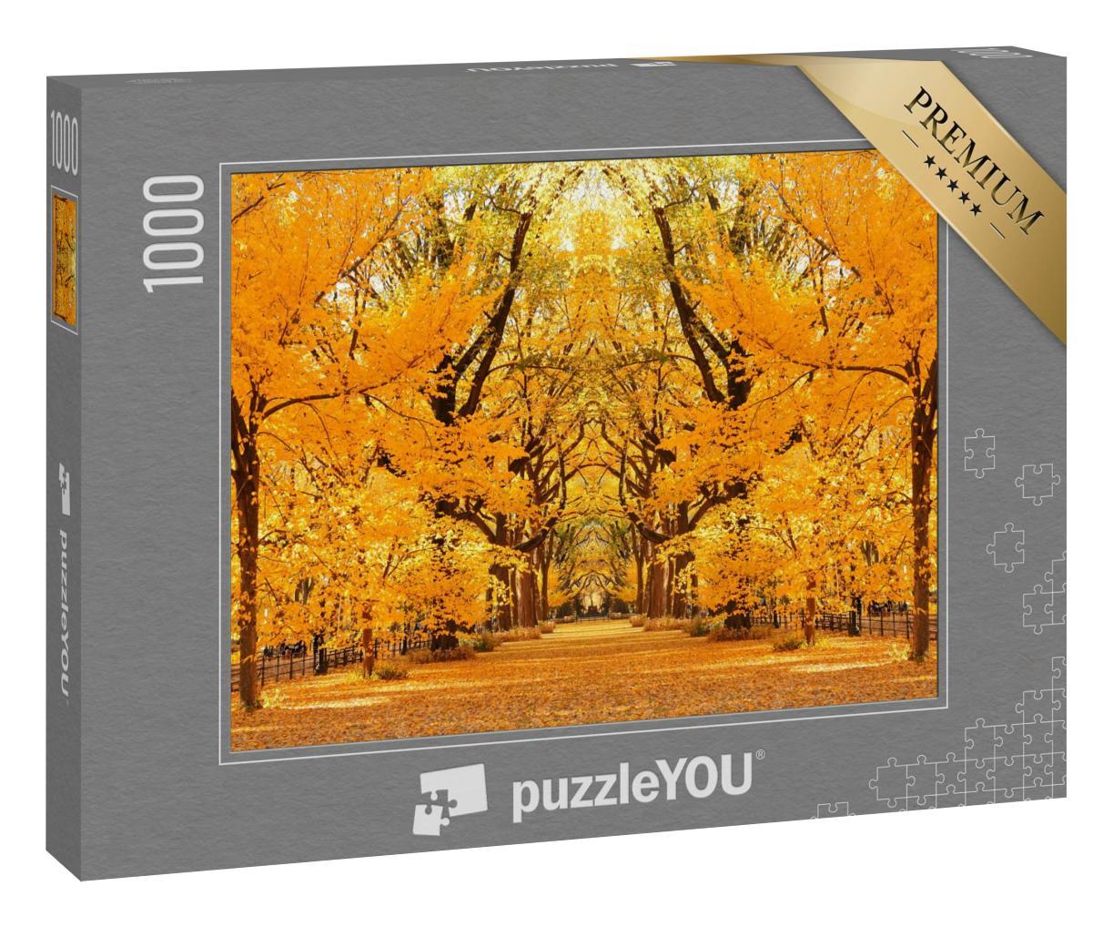 Puzzle 1000 Teile „Central Park Herbst in Midtown Manhattan New York City“