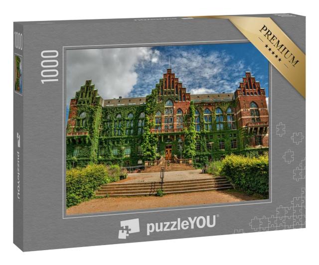 Puzzle 100 Teile „Fassade der Universitätsbibliothek in Lund (Schweden), HDR-Technik“