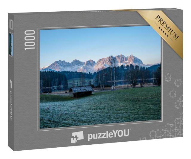 Puzzle 1000 Teile „Schwarzsee mit Blick auf den Wilden Kaiser“