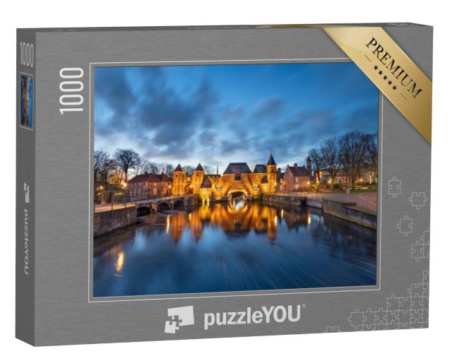 Puzzel 1000 stukjes „Amersfoort, bij de historische Koppelpoort bij zonsopgang“