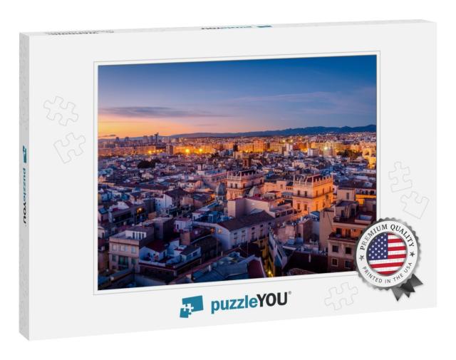 Sunset in the Historic Center of Valencia... Jigsaw Puzzle