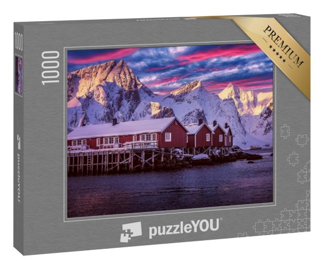 Puzzle 1000 Teile „Wunderschöne Morgenlandschaft auf den Lofoten“