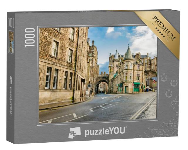 Puzzel 1000 stukjes „Straat in de oude binnenstad van Edinburgh, Schotland“