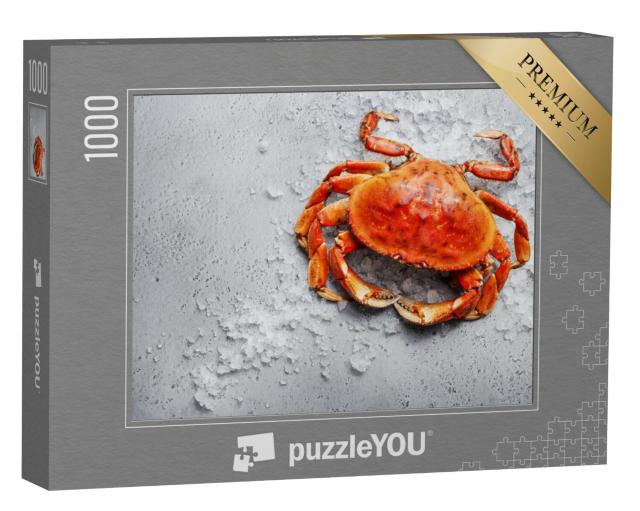 Puzzel 1000 stukjes „Gekookte Dungeness krab op ijs“