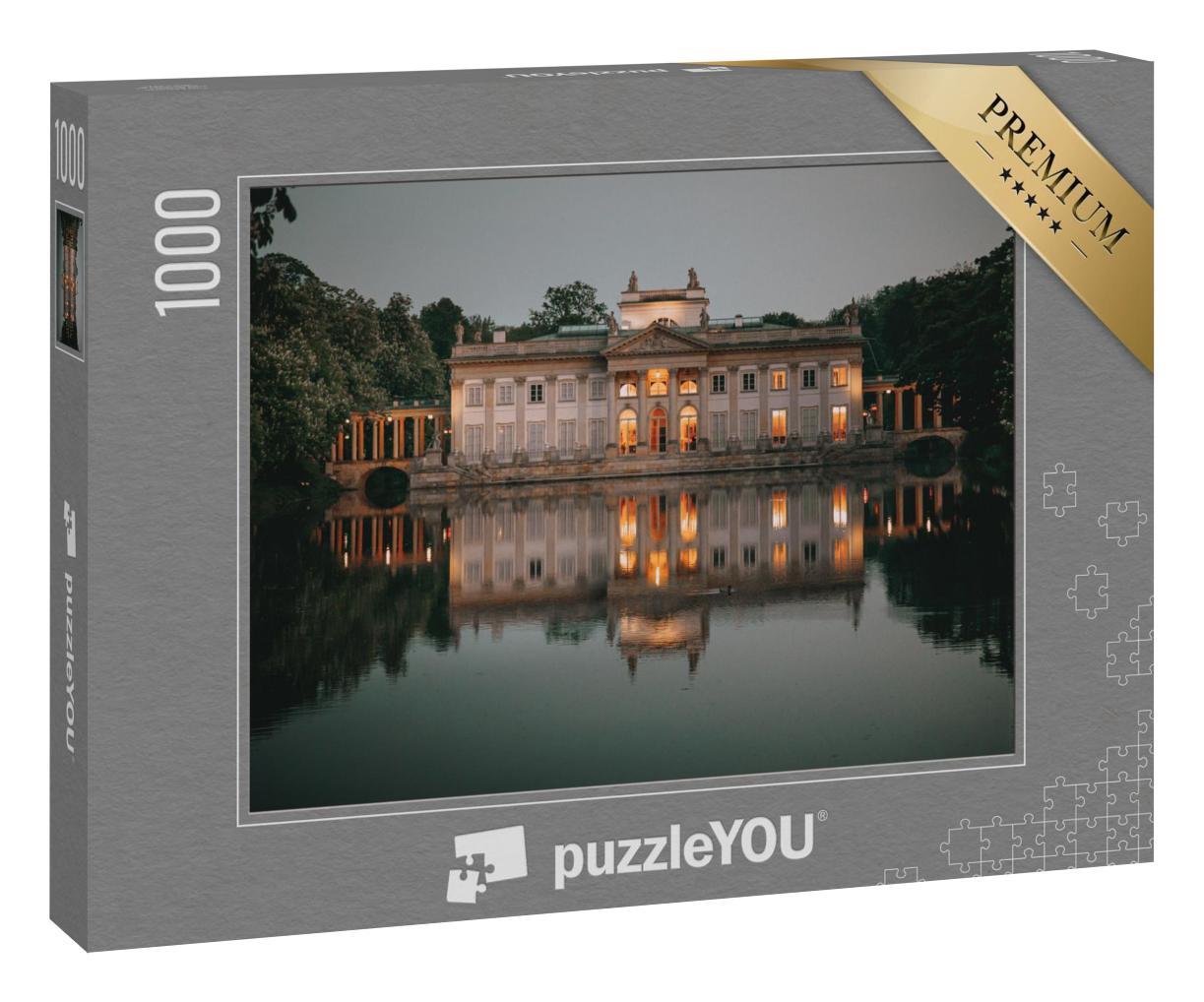 Puzzle 1000 Teile „Königlicher Palast auf dem Wasser im Lazienki Park, Warschau“