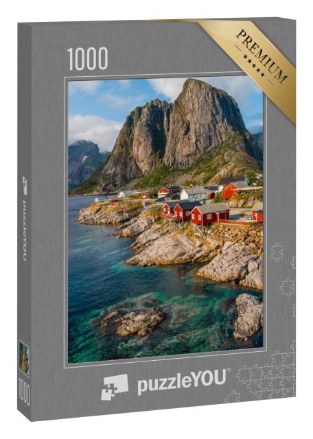 Puzzle 1000 Teile „Aufnahme von Hamnoy, Lofoten-Inseln, Norwegen“
