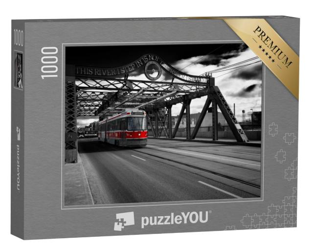 Puzzel 1000 stukjes „De TTC-tram op Queen Street East, Toronto, Ontario, Canada“